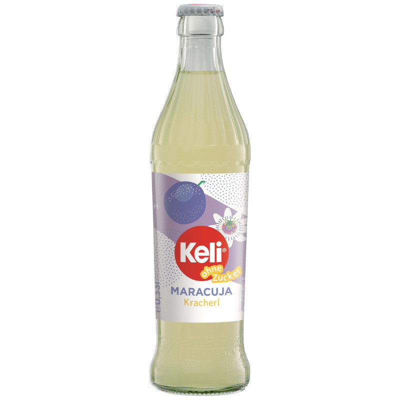 Keli Maracuja Kracherl ohne Zucker 330 ml Glasflasche zuckerfreie Limonade kaufen